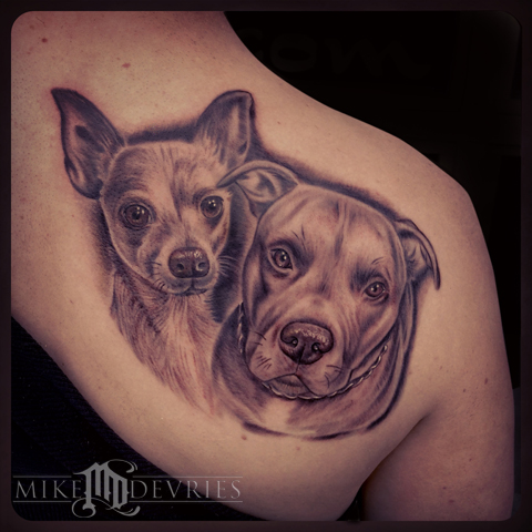 Tattoos - Chihuahua and Pitbull  - 75752